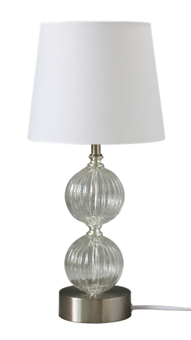 JY0050 16.5"H GLASS TABLE LAMP