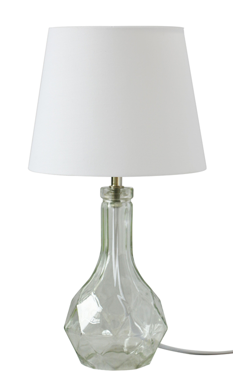 JY0056 15"H GLASS TABLE LAMP