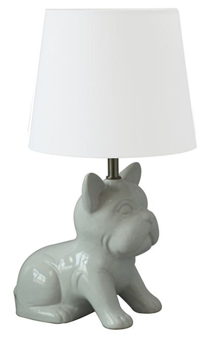 JY0059 15"H CERAMIC DOG TABLE LAMP