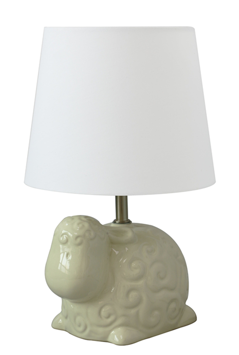 JY0060 13"H CERAMIC SHEEP TABLE LAMP