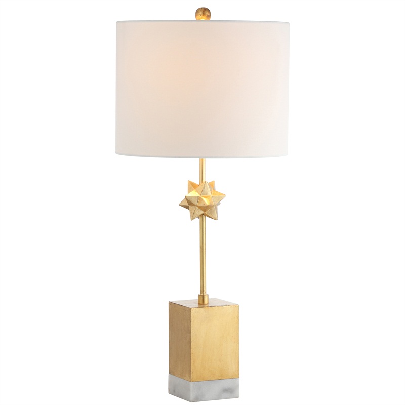 JY0103 30"H MARBLE AND METAL TABLE LAMP