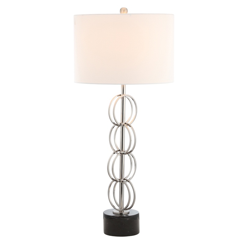 JY0106 35"H MARBLE AND METAL TABLE LAMP
