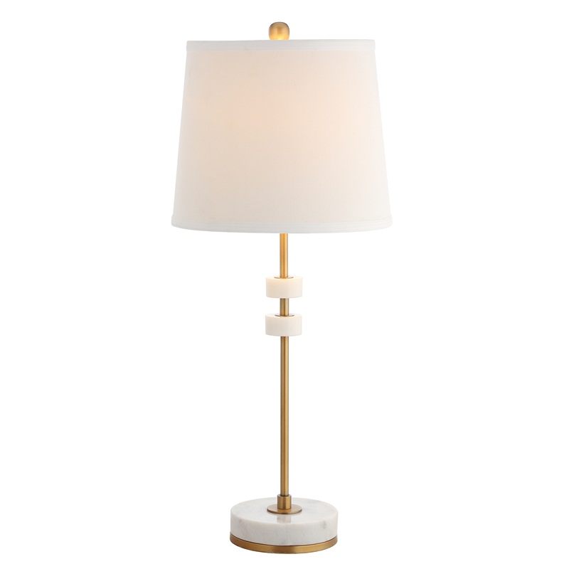JY0107 28"H MARBLE AND METAL TABLE LAMP