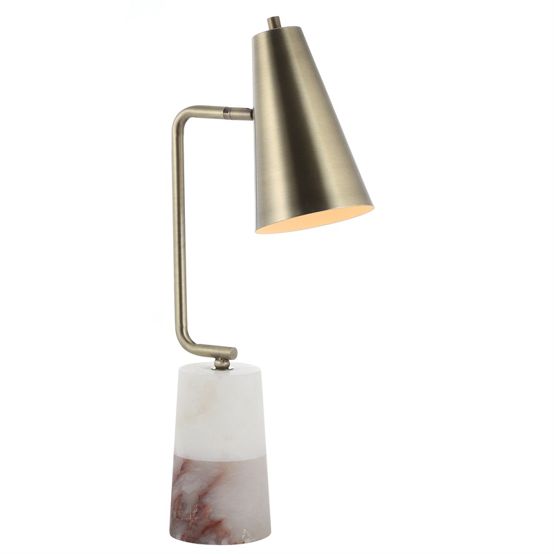 JY0116 22"H MARBLE AND METAL TABLE LAMP