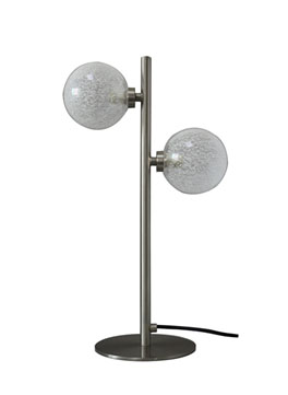 JY0133 17.5"H METAL AND GLASS TABLE LAMP